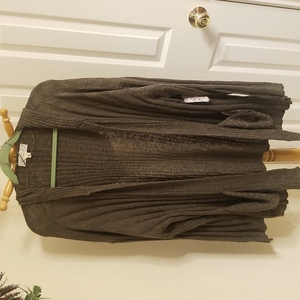 Pink Republic Olive Cardigan with Hoodie